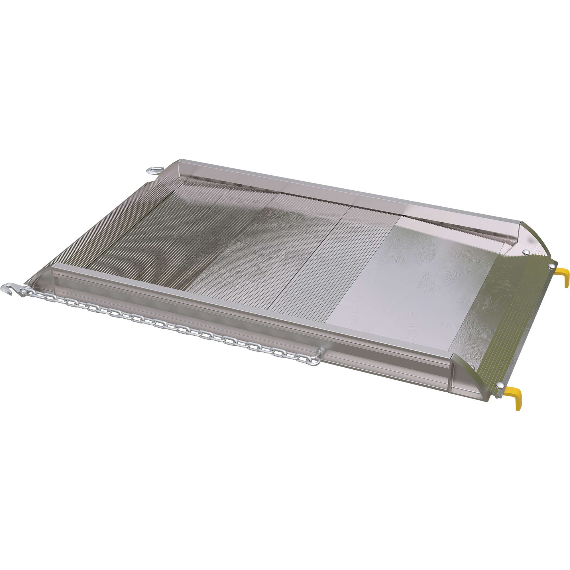 Vestil Aluminum Walk Ramp - Steel-Hook Style, 77in.L x 29in.W, Non-Skid Tread, Model# AWR-28-6B